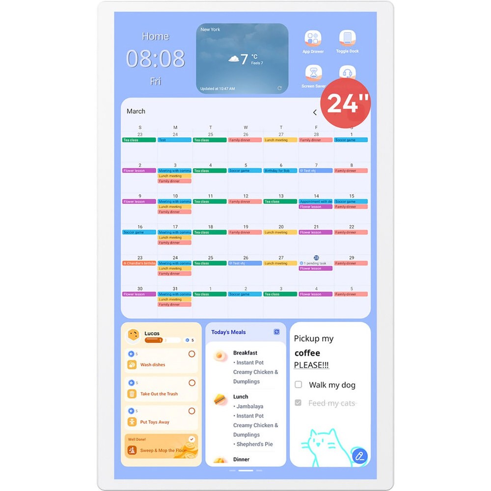 Cozyla Calendar+ Gen2 Display, White