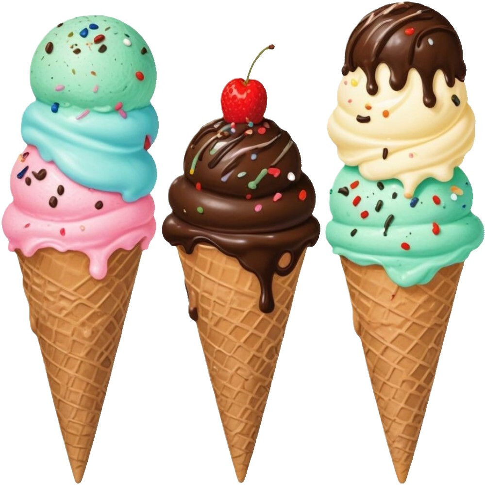 30 Custom Ice Cream Cones Personalized Address Labels