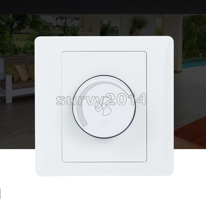 220V 10A Adjustment Ceiling Fan Speed Control Switch Wall Button Dimmer Switch