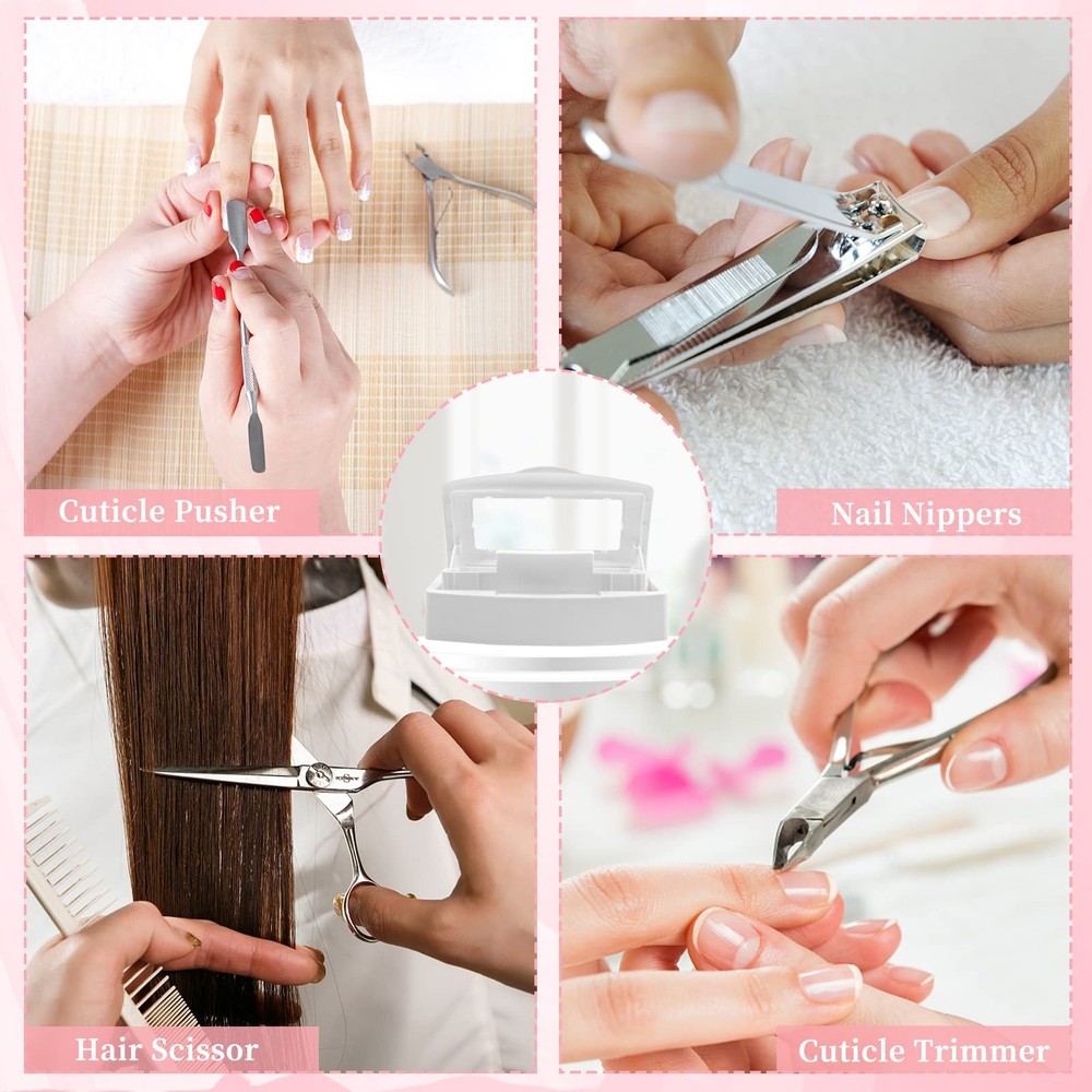 Nail Tool Sterilizer Box, Plastic Sterilizing Tray, Plastic Clean Sterilizing...