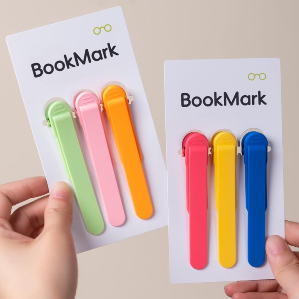 Effortless Page Tracking with 3pcs Silicone Automatic Bookmarks - Pink