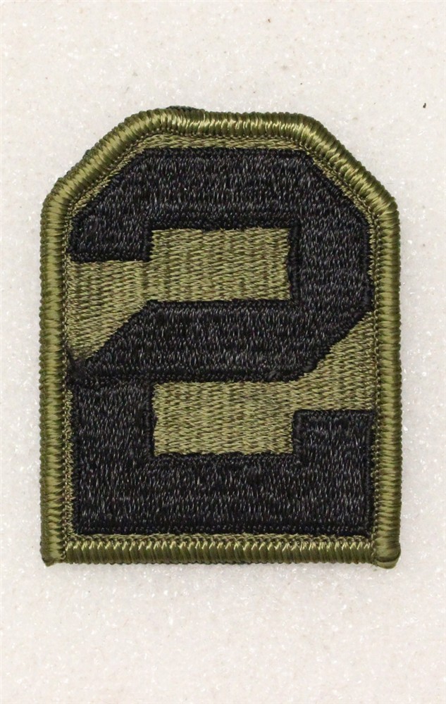 Army Patch: 2nd Army - subdued, merrowed edge