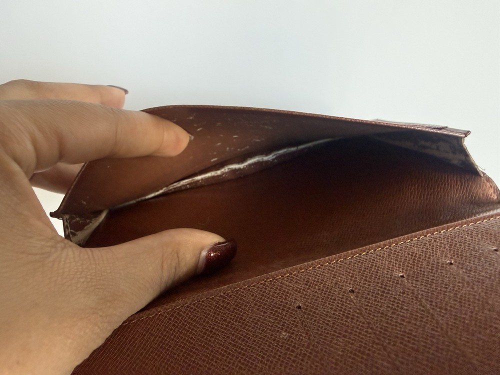 Louis Vuitton Monogram Brazza Long Wallet Brown Canvas Authentic Vintage