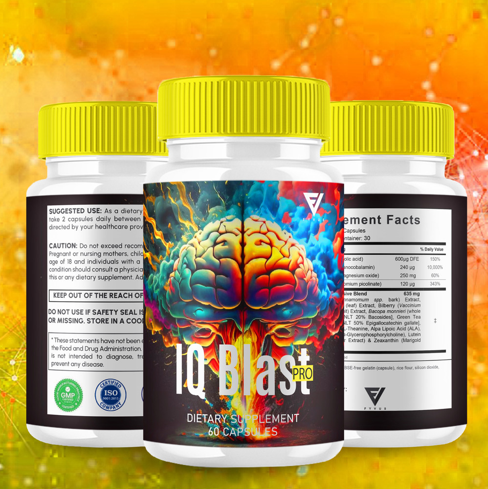 IQ Blast Pro Brain Pills IQ BlastPro Memory Supplement (60 Capsules)