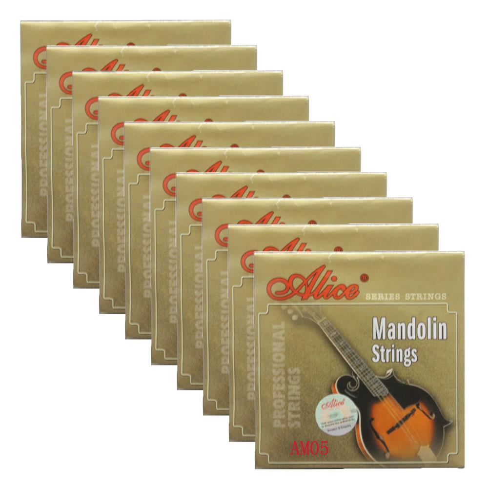 10Sets Alice Mandolin Strings Coated Copper Alloy Wound EADG  8 Strings Set AM05