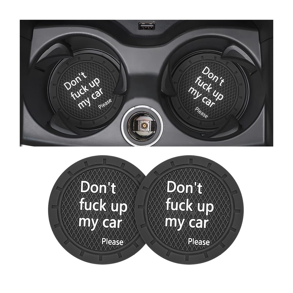 Cup Holder Coasters, 2.75 Inch Non-Slip PVC Insert Coaster