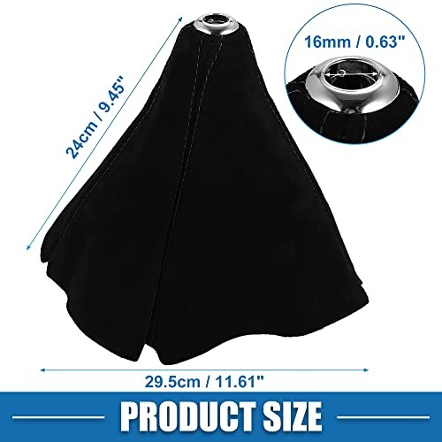 Car Shift Boot Cover Universal Gear Shift Knob Boot Dust Cover Suede Black