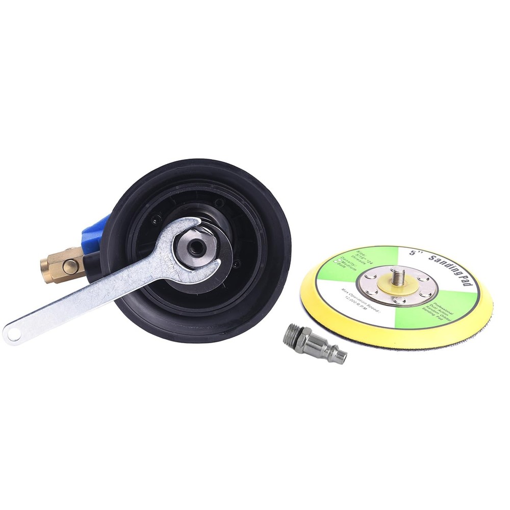 Air Random Obrital Sander 5" Dual Action Palm Sander, Hook and Loop Air Power...