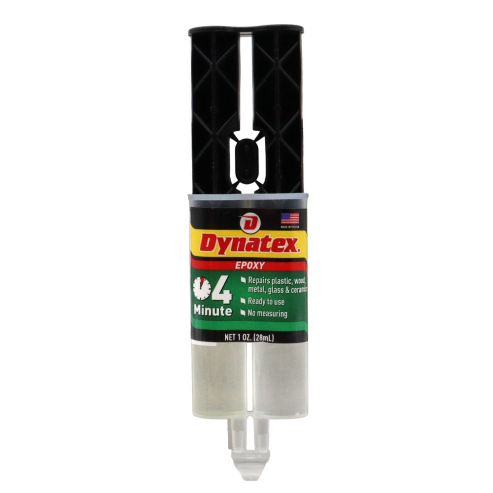 Dynatex 4 Min Epoxy 1 oz Twin Syringe - Rapid Clear Bond (Single)
