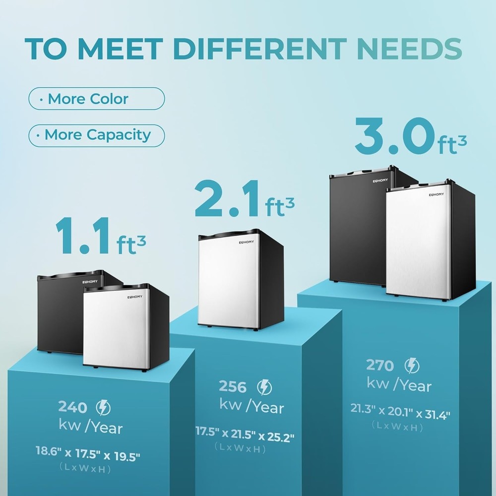Mini Freezer for Home - Energy Efficient, Reversible Door