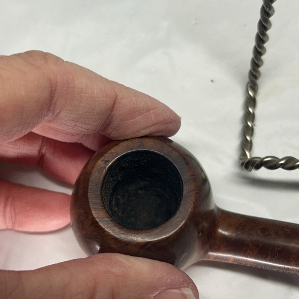 Vintage Italy Imported Briar Stem Smoking Pipe