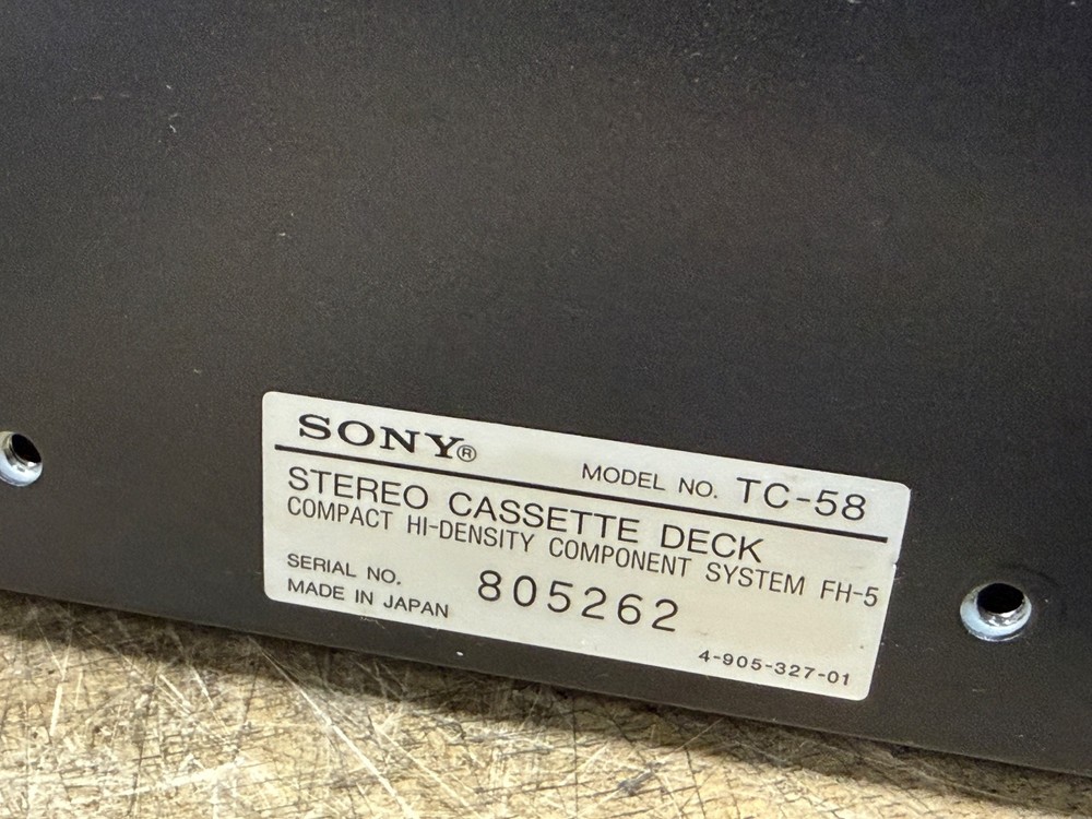 SONY FH-5 Compact High Density Component System