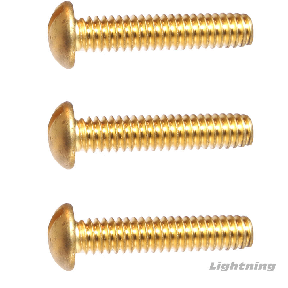 6-32 x 5/16" Round Head Machine Screws Solid Brass Slotted Drive Qty 100