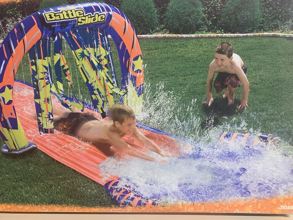 Banzai Battle Blast Water Slide 16ft Open Box Never Used