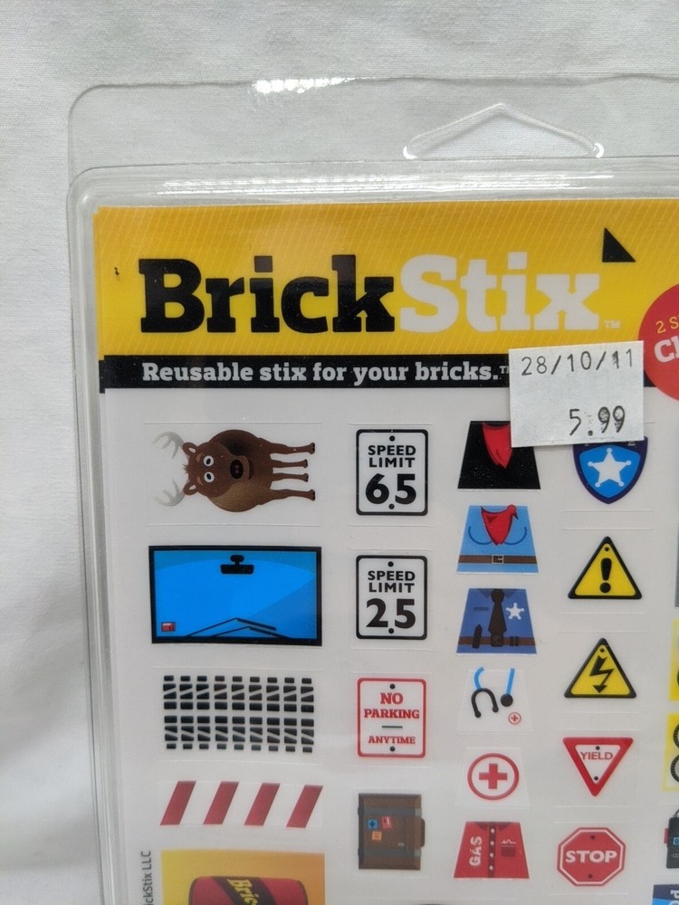Brick Stix Plastic Building Transport Theme Stickers