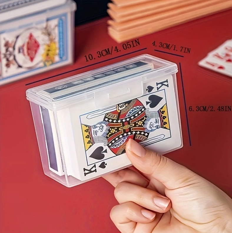 Clear Waterproof Playing Card Storage Case – Durable Plastic Card Organizer Box
