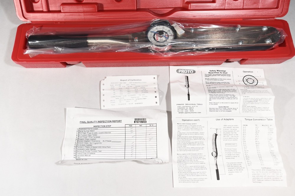 Proto J6121NMF Dial Torque Wrench