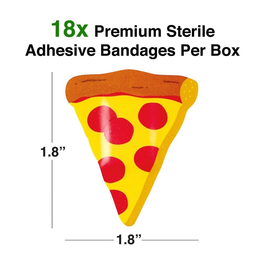Pizza Pattern Self-Adhesive Fun Novelty Bandages 18pcs