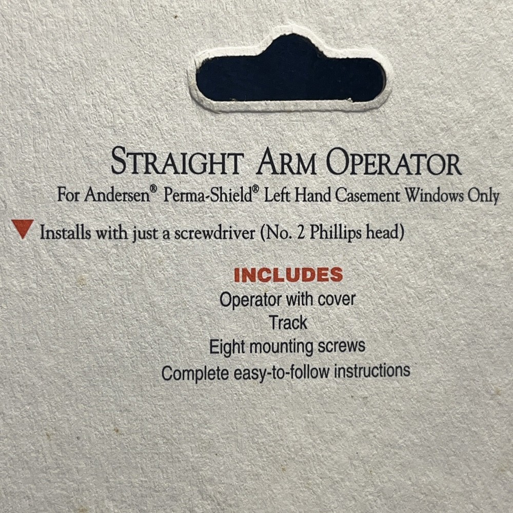 Andersen Casement Window Operator Left Handed Straight Arm Operator M2
