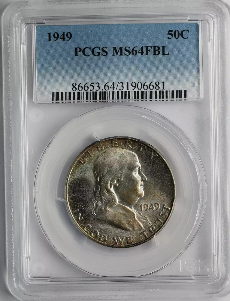 1949 Franklin Half Dollar PCGS MS64FBL