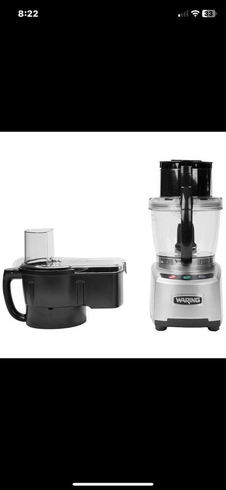 Waring Dice Combination Food Processor with 4 Qt. Clear Bowl, 4 Discs
