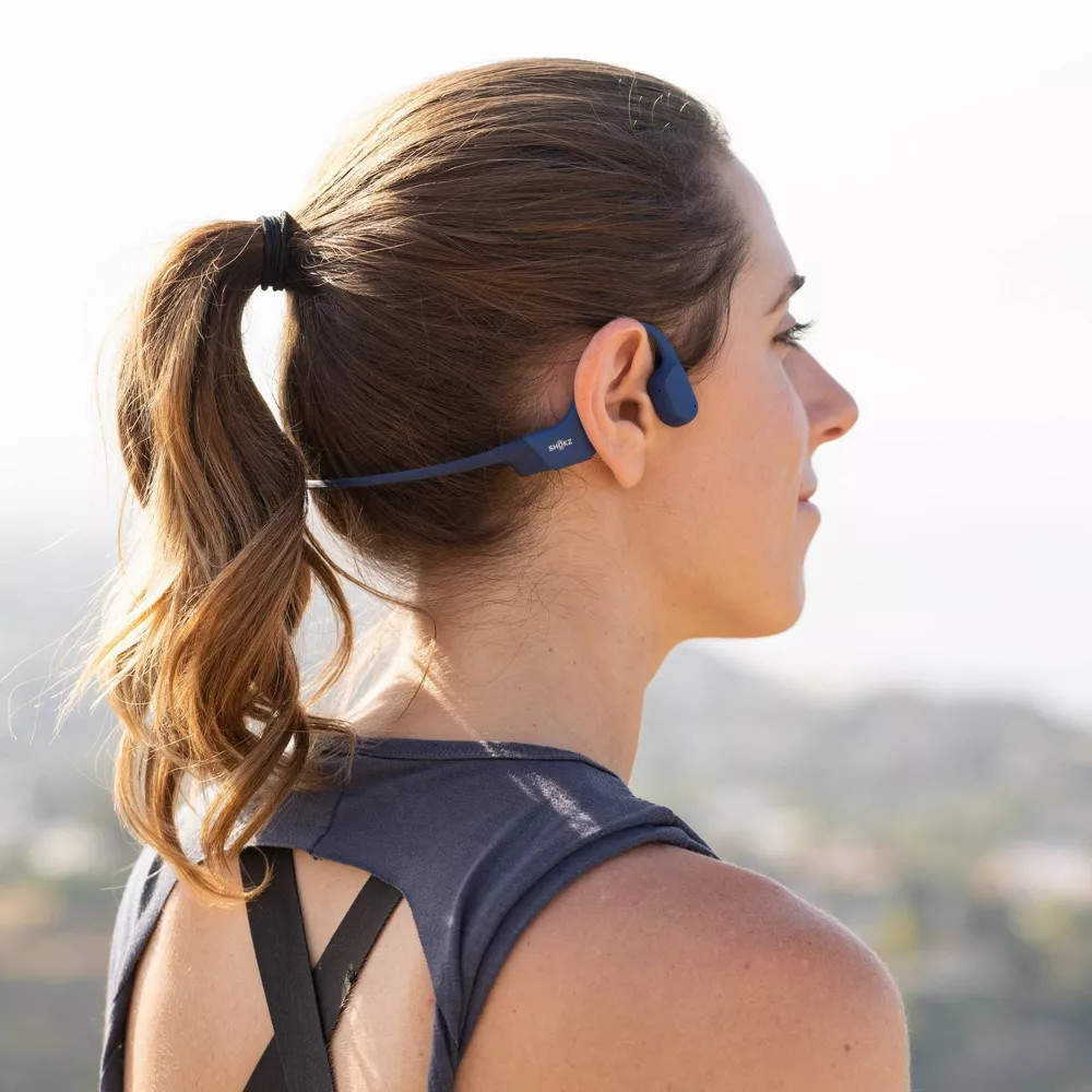 Shokz OpenRun Bluetooth Wireless Headphones - Blue