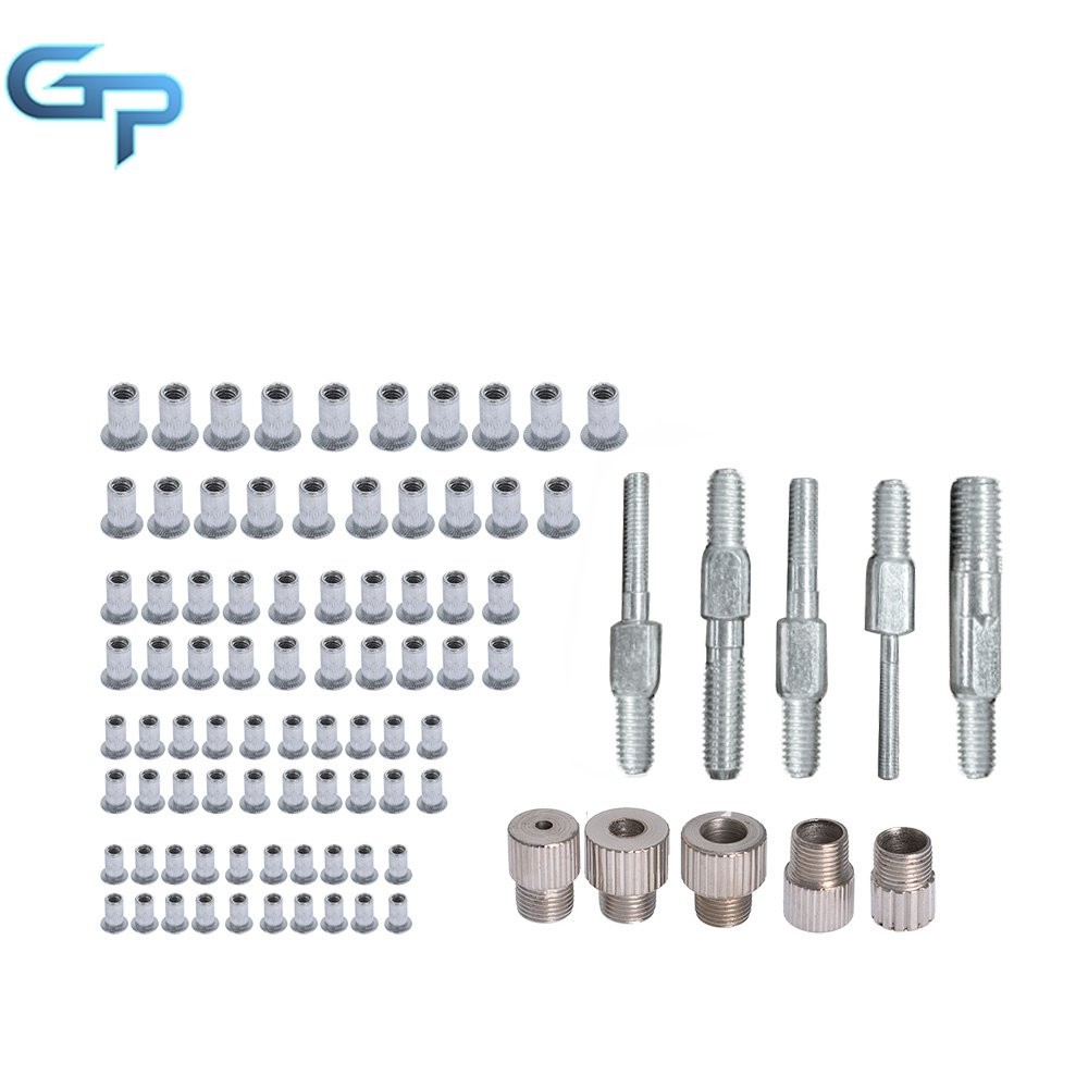 86 Pcs Hand Riveting Kit M3-M8 Blind Rivet Nuts Threaded Insert & Rivet Gun Tool
