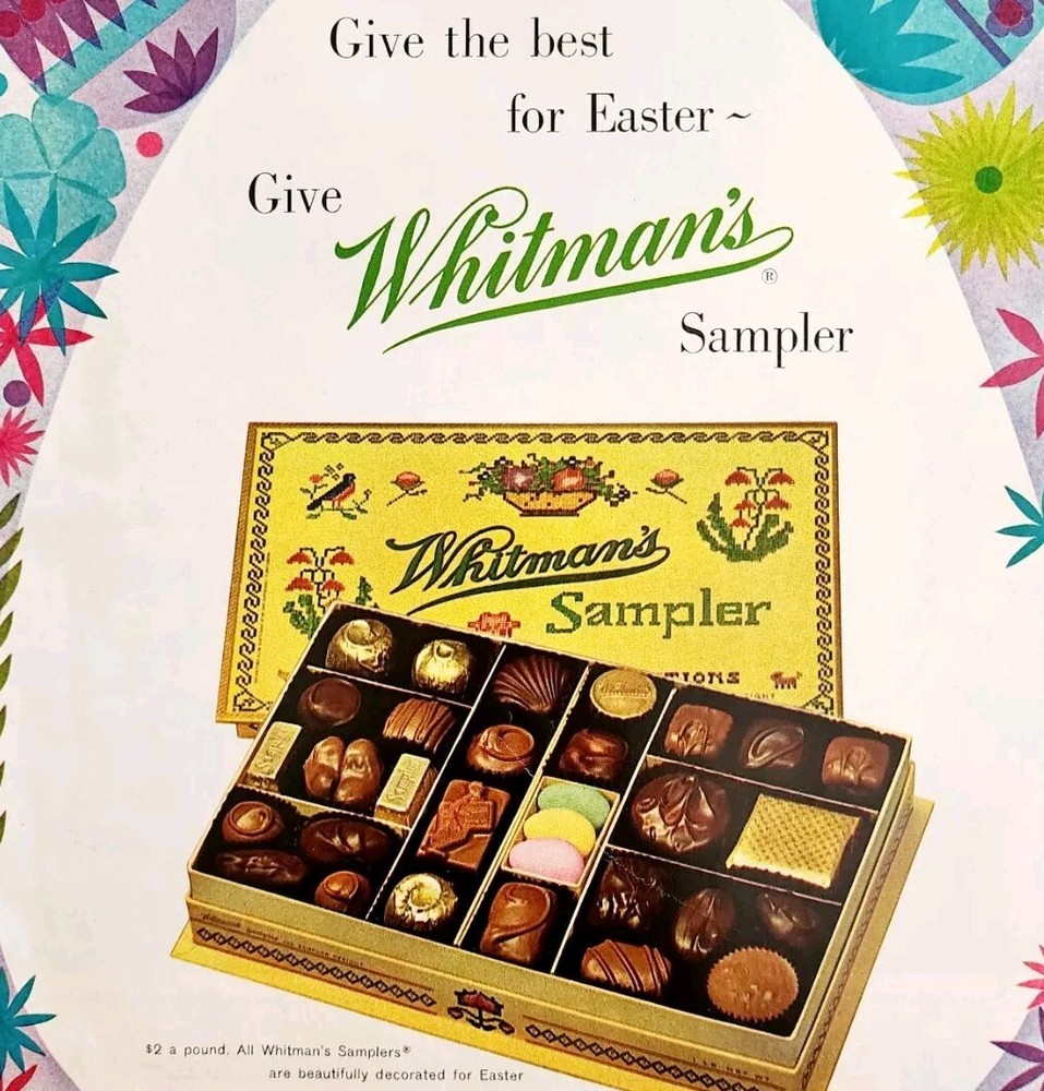 1962 Whitman Easter Chocolate Sampler Advertisement Holiday Candy HM2O