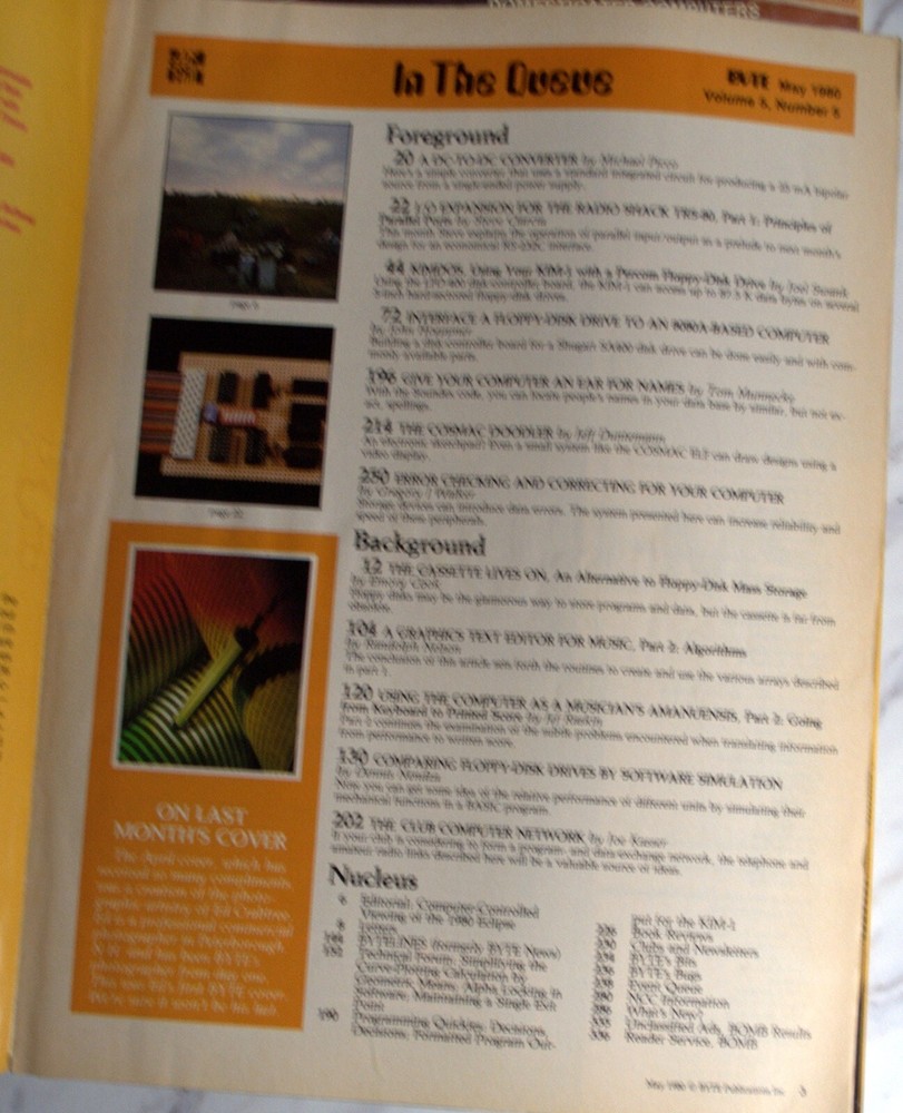 Historic Collection BYTE Magazine 3 Issues 1980 April - June