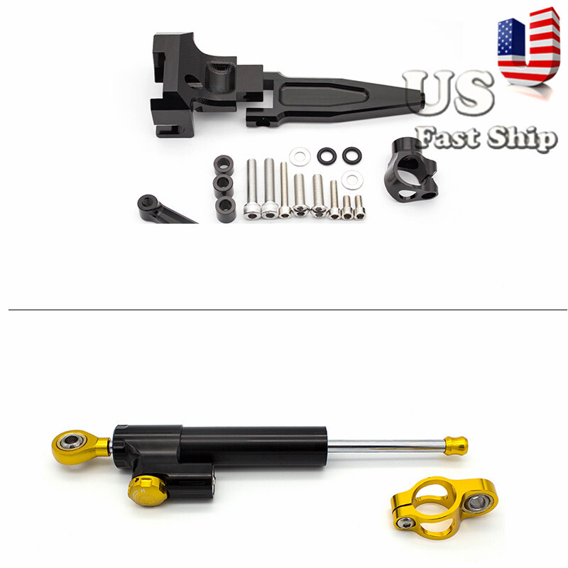 CNC Steering Damper Stabilizer Linear+Bracket Kit For MT-09 Tracer 15 2017-2020
