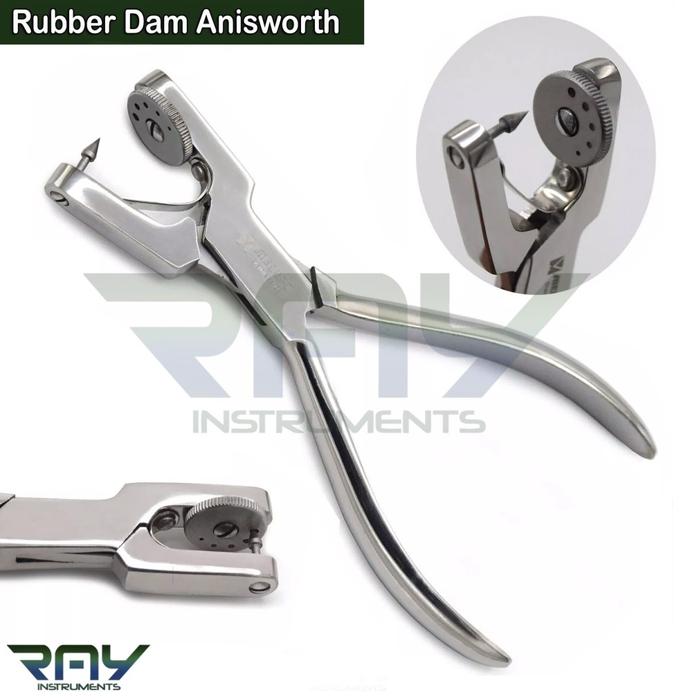 Rubber Dam Instruments Ivory Clamps Forceps Ainsworth Punch Plier Frame Medium