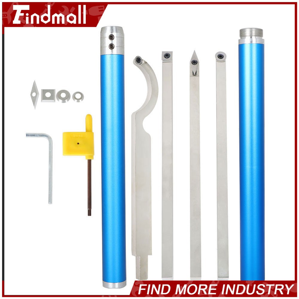 Findmall 6 Pack 11" Carbide Lathe Tools With 4 Extra Replacement Inserts