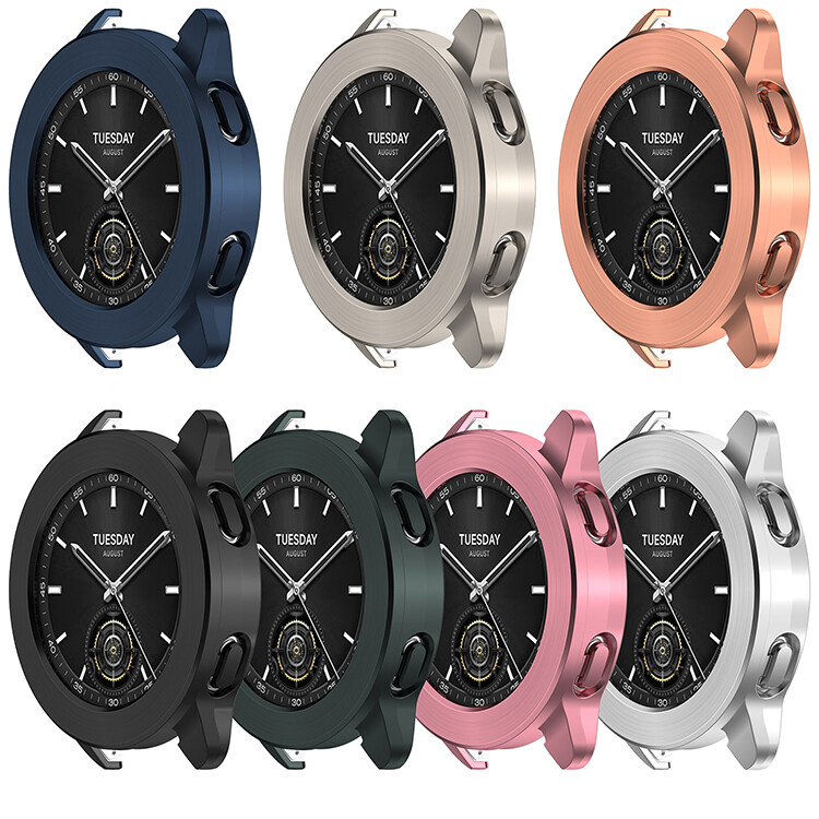 For Xiaomi Watch S3 Replacement TPU Frame Protector Bumper Shockproof Case Cover