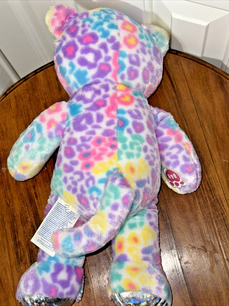 2019 Build A Bear Pastel Rainbow Leopard Teddy Plush