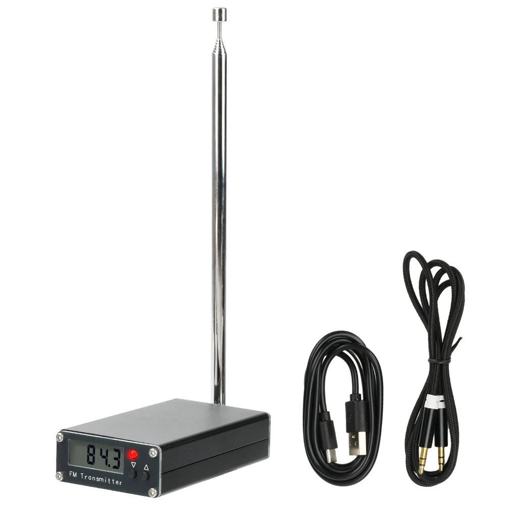 2000 Meter FM Transmitter 0.5W LCD Digital Display FM Transmitter Stereo 76-108M