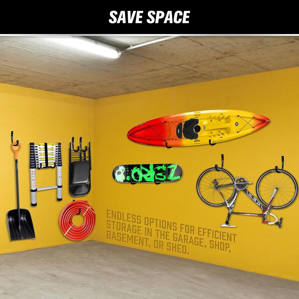 12 Pack Heavy Duty Garage Storage Hooks Wall Mount J Hooks For Hanging Tools