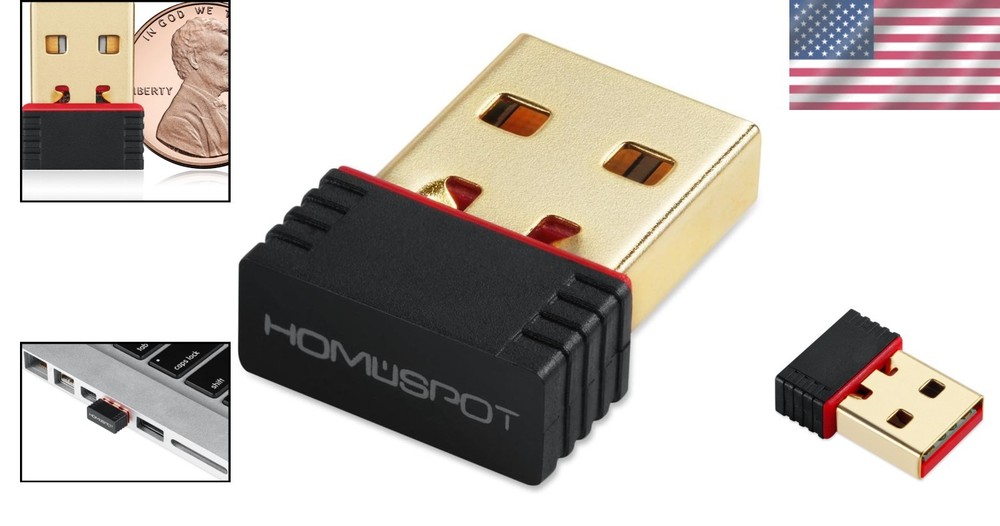 150Mbps Wireless N USB Nano Adapter for Raspberry Pi & Windows - Plug & Play