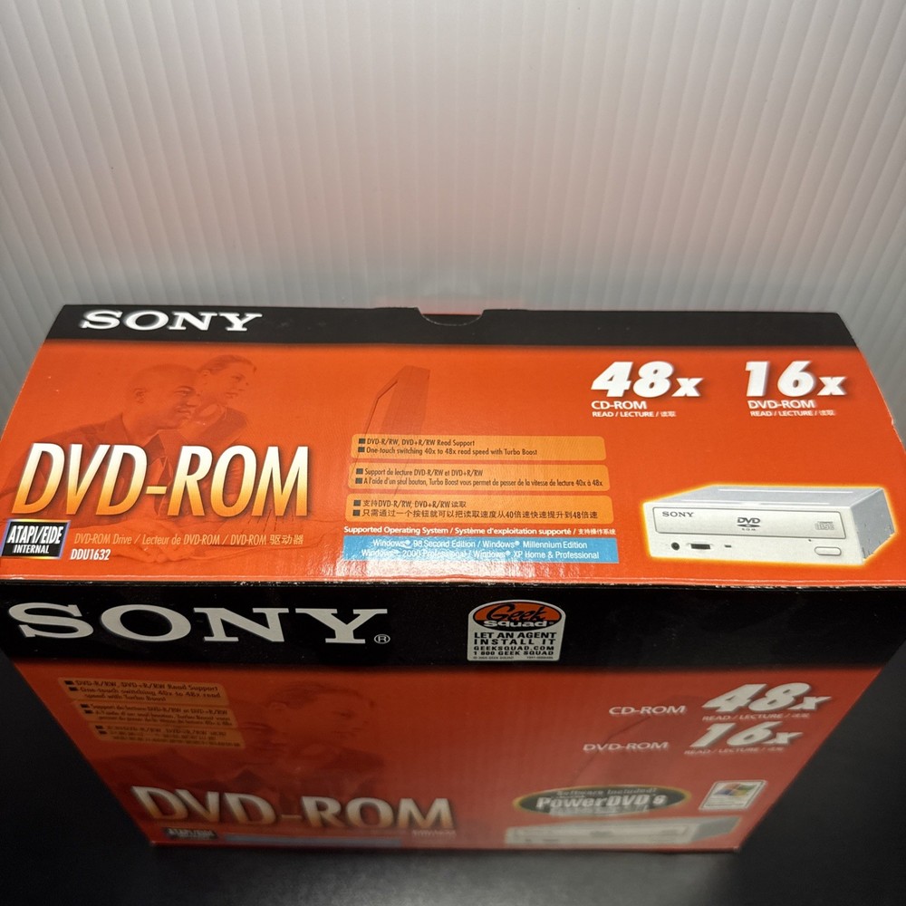 Sony Dvd – ROM ddu1632 CD – ROM 48X, DVD – ROM 16 X MICROSOFT WINDOWS XP ￼￼