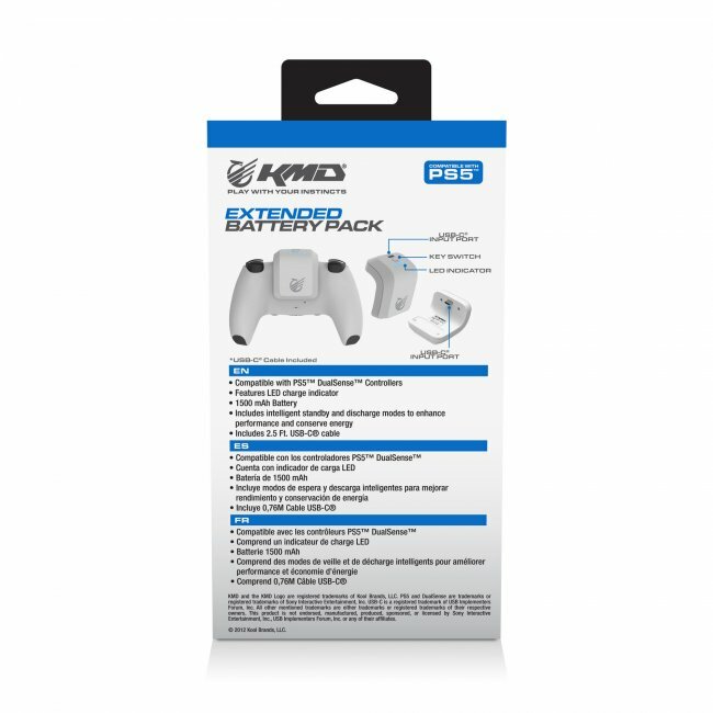 KMD Extended Battery Pack for DualSense PS5 Controller