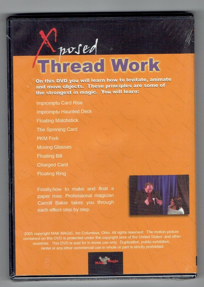 X-Posed Thread Work Secrets Revealed by Mak Magic - New Magic DVD