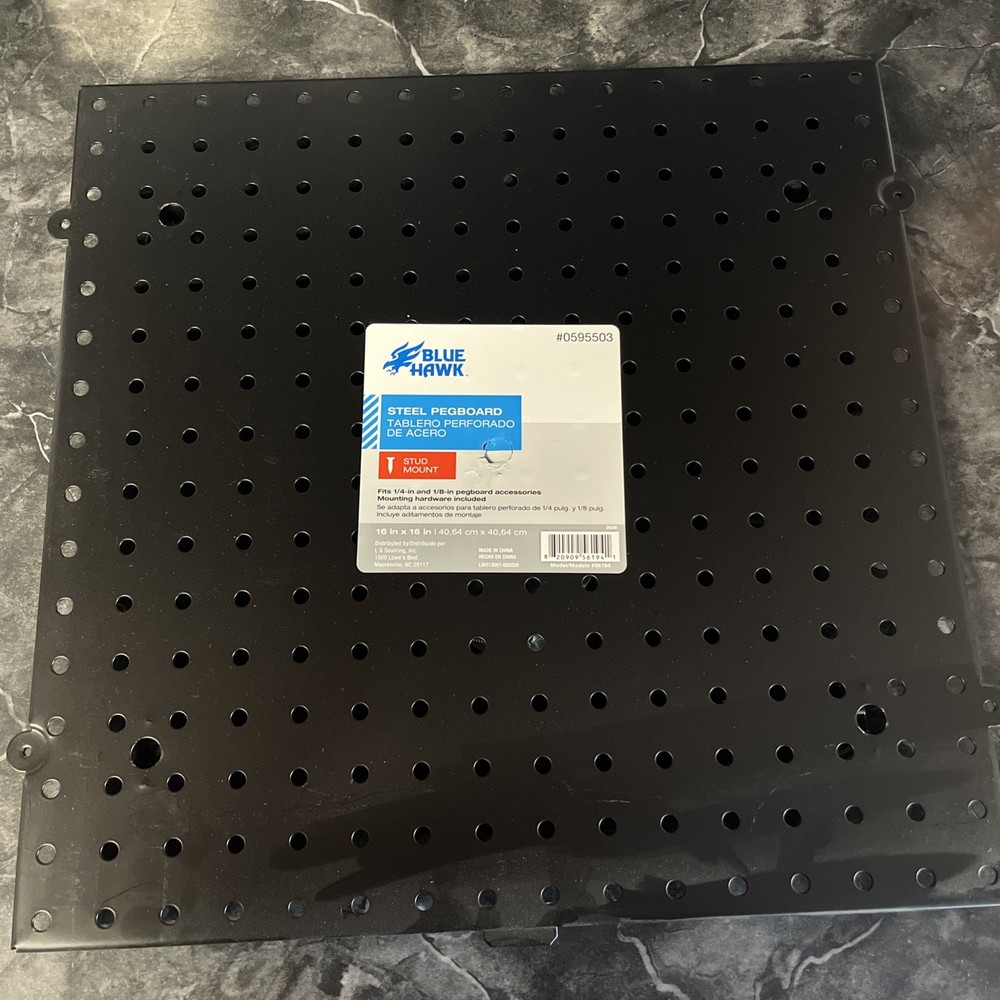 Blue Hawk Steel Pegboard 16x16