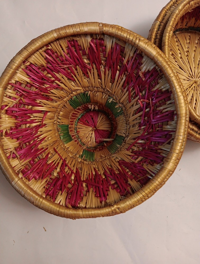Vintage Hand Woven India Basket