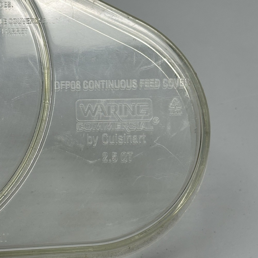 Waring Commercial Food Processor DFP08 Continuous Feed Cover Only Replacement