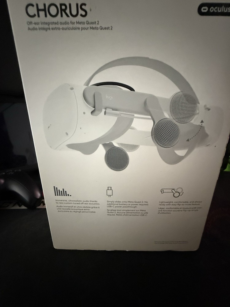 Logitech Off-ear Integrated Audio White USB-C for Meta Quest 2 Headset