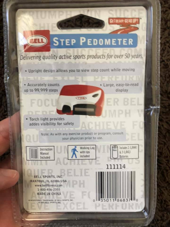 BELL Cardio Training step pedometer w/battery