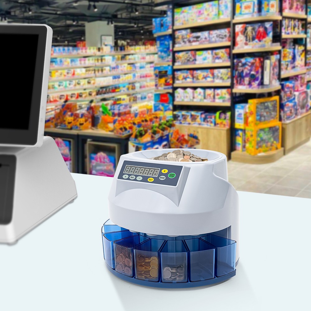 Digital Electronic Automatic Coin Sorter Machine Counter Counting Change Money