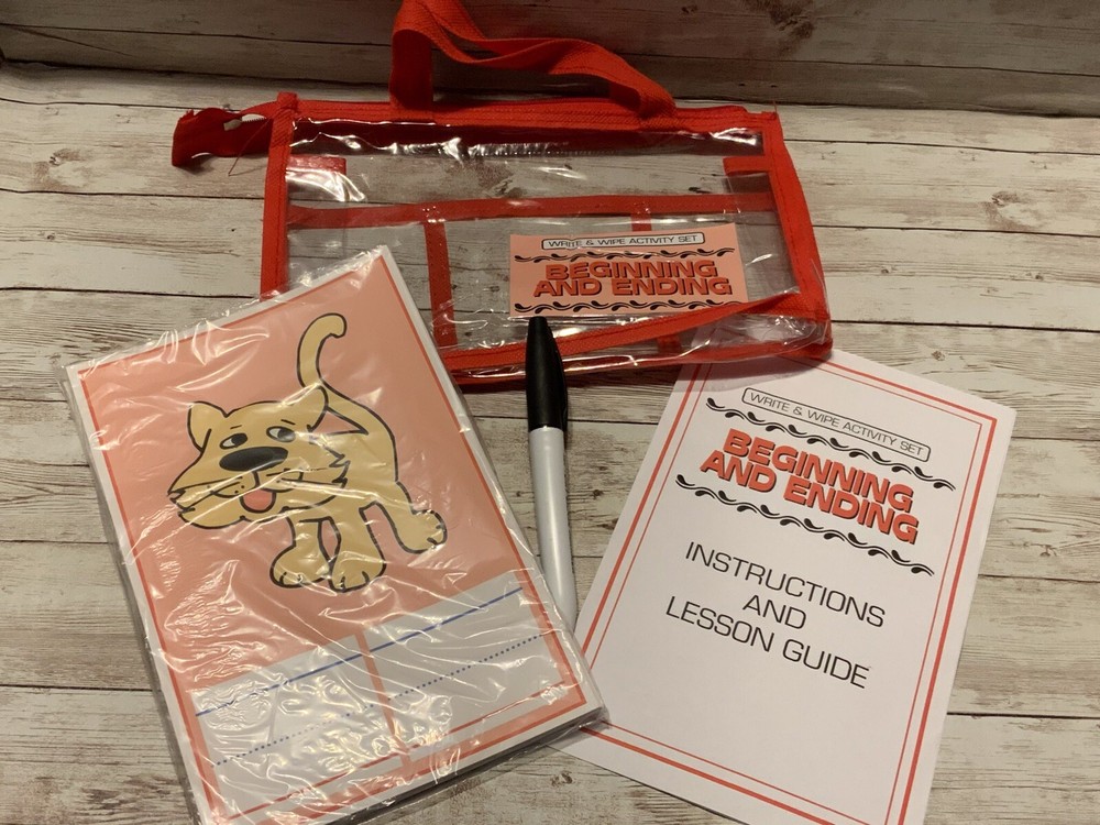 Write & Wipe Activity Set - Beginning And Ending - Learning Center