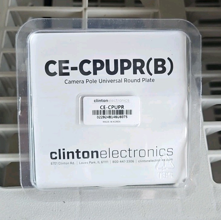 Clinton Electronics CE-CPUPR Universal Round Mounting Plate for Camera Poles