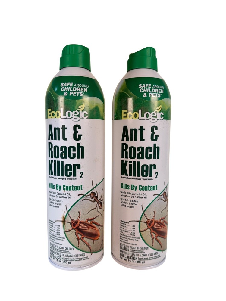 Ecologic Ant & Roach Killer Aerosol Spray 14oz Each Kid/Pet Safe 2 Pack