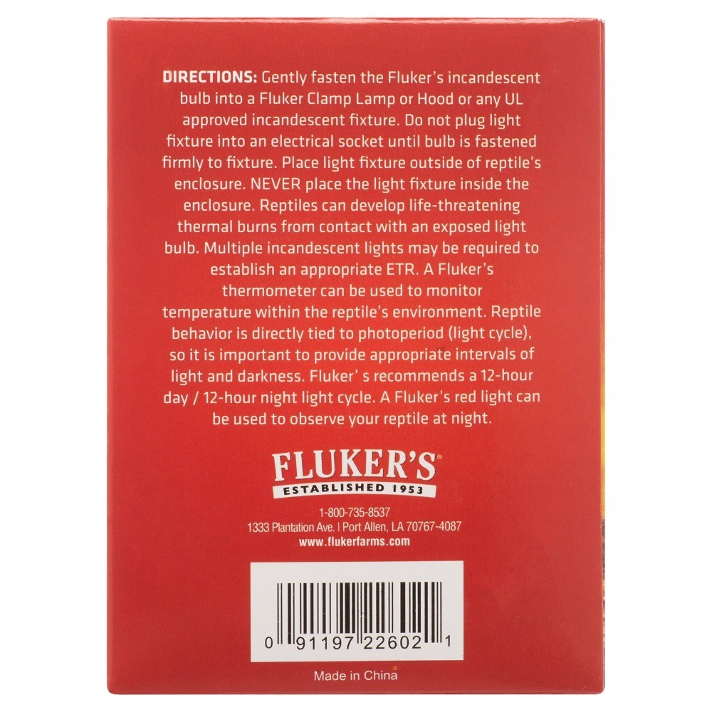 Fluker's Incandescent 75W Light Bulbs, Reptile Basking